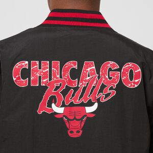 Satin Red Chicago Bulls Heavyweight Bomber Jacket - Jackets Masters