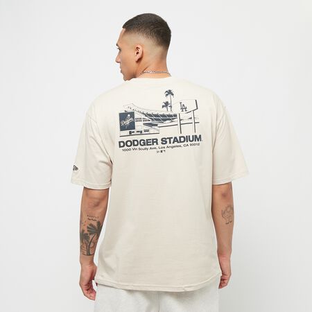 LA Dodgers MLB Stadium Graphic Cream Oversized T-Shirt