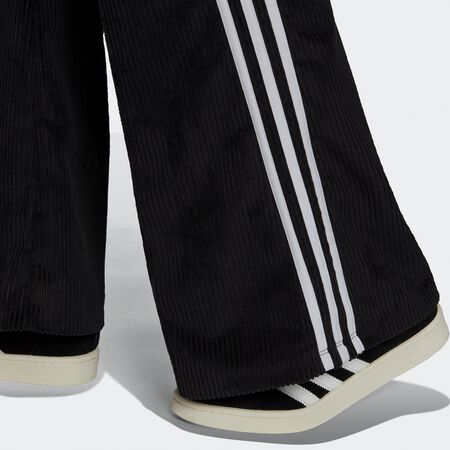 adidas White Wide Leg Track Pants