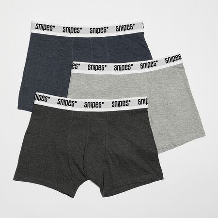 Triple pack of jersey boxer shorts - grey melange